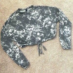 👚 Windsor Tie Dye Gray Crop Top.